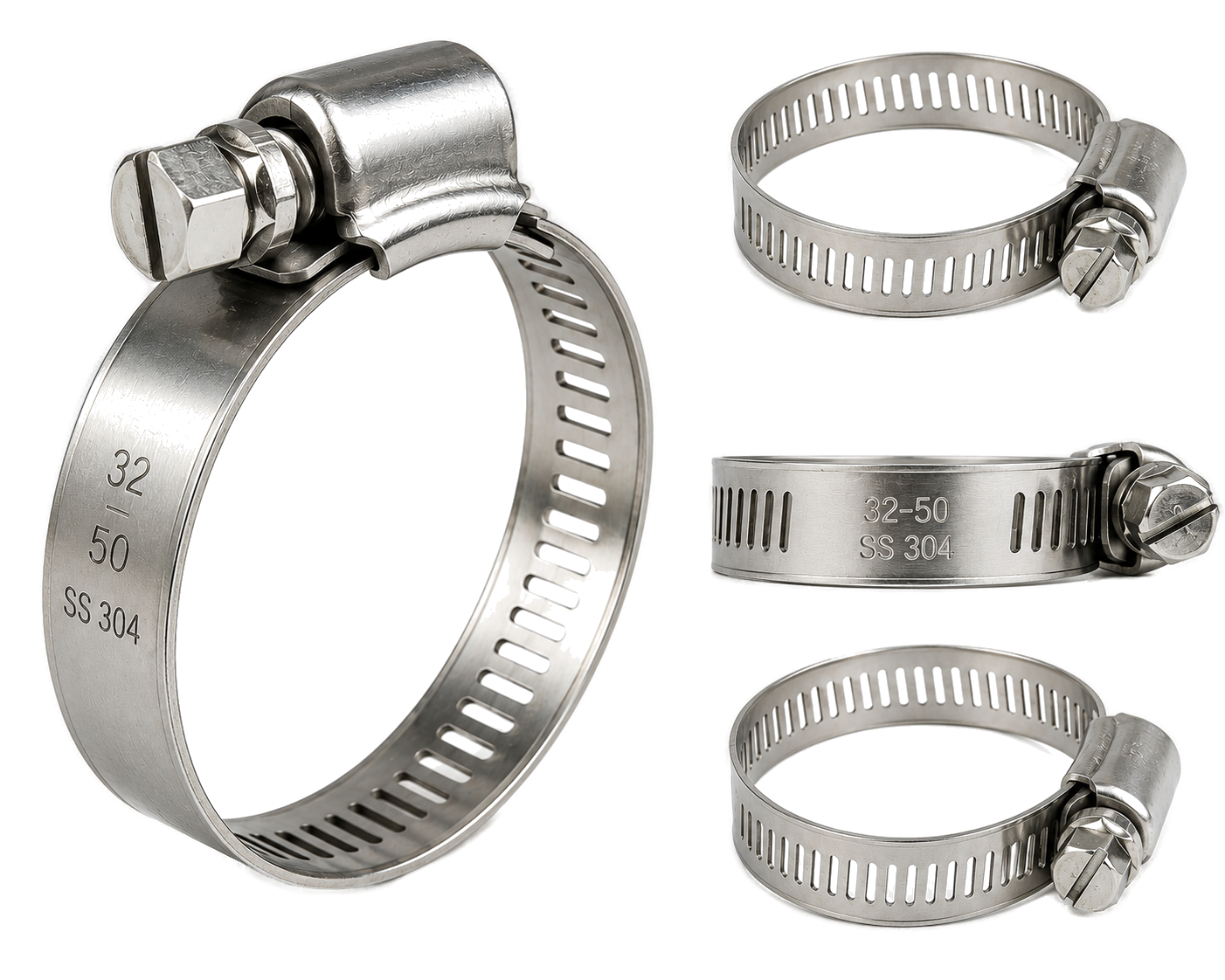 Stainless steel worm drive clamp