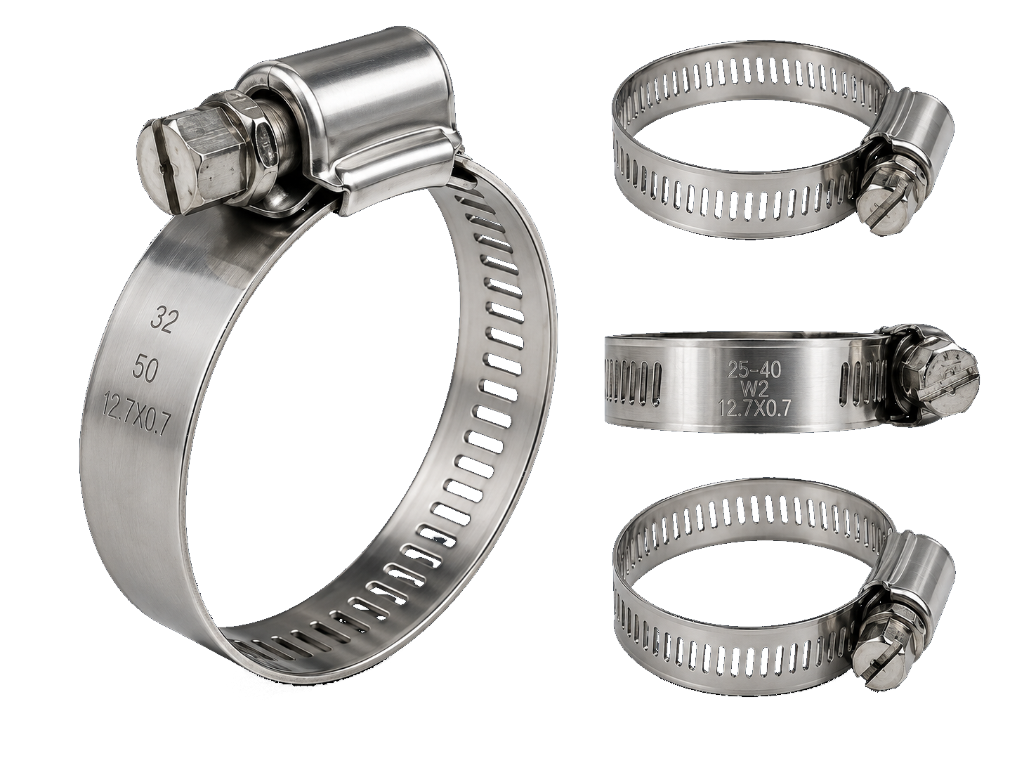 Stainless steel worm drive clamp